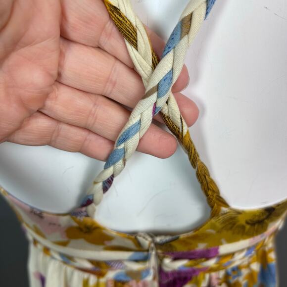 Anthropologie Tracy Reese Dress XS Petite Grecian Bloomcore Slip Tencel VTG Midi - Picture 7 of 15